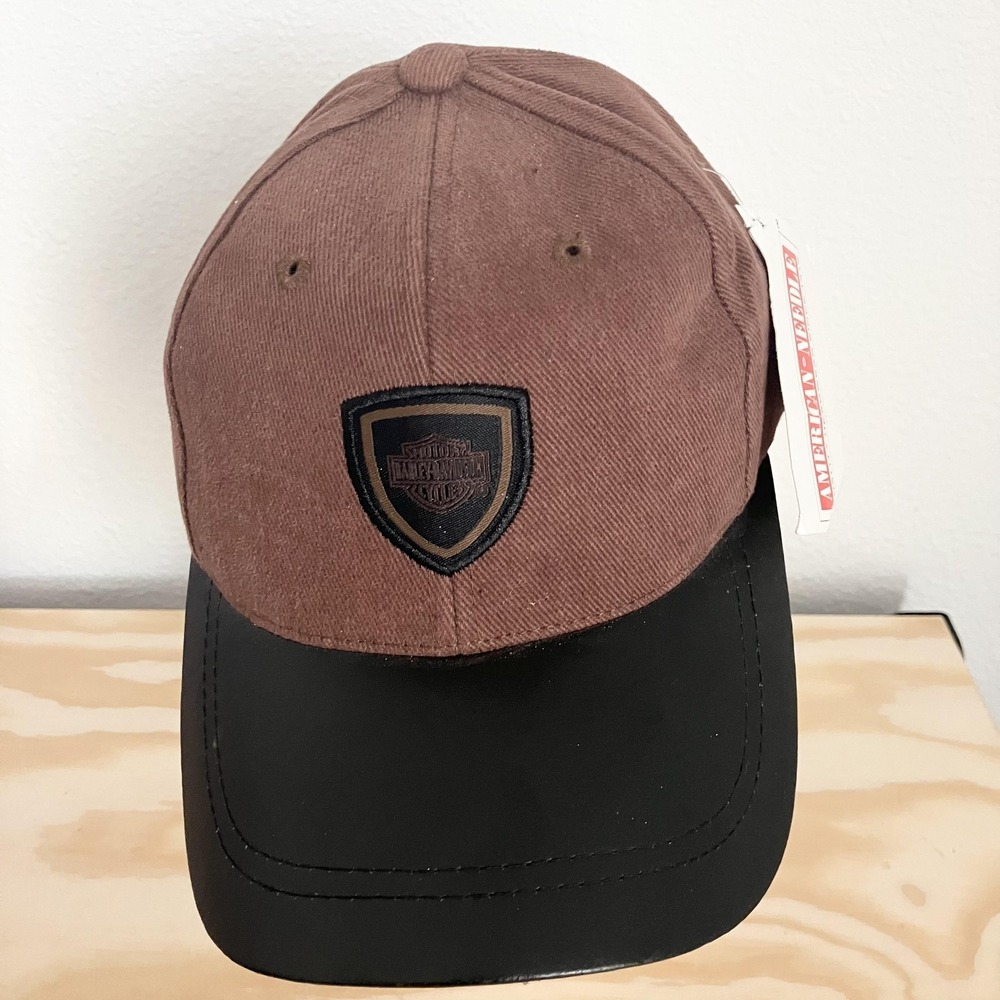 Harley-Davidson American Needle Hat Cap Strap Back Mens One Size Brown Patch